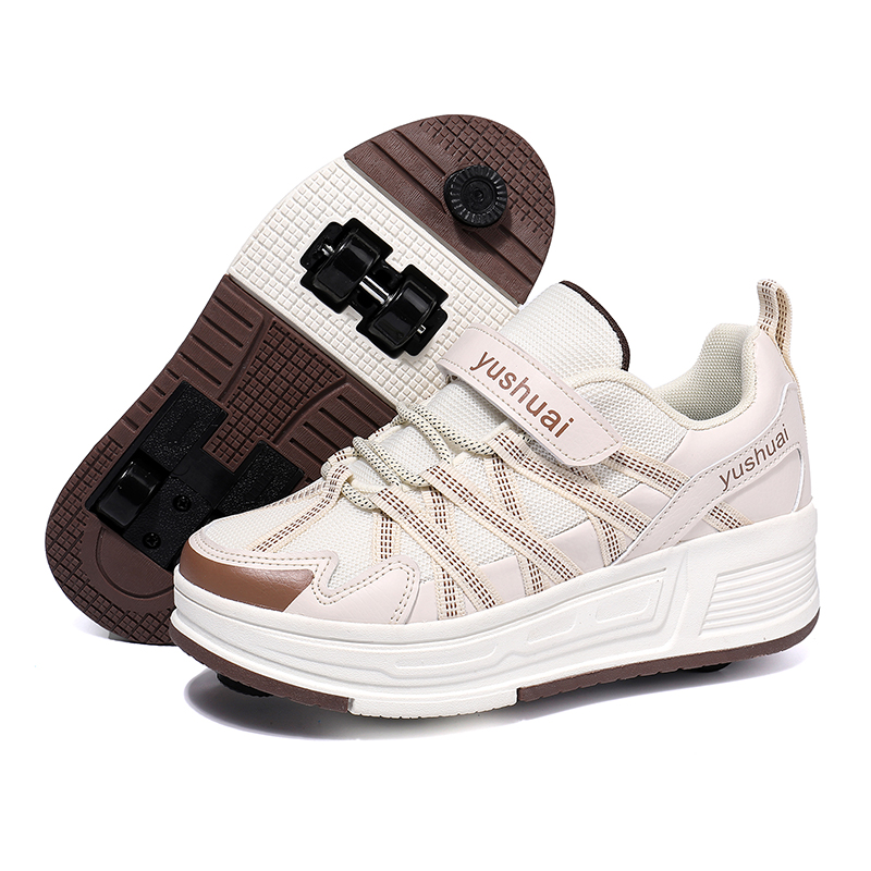 Running Shoes - Four-Wheeled Automatic Retractable Invisible Four-Wheeled Walkable