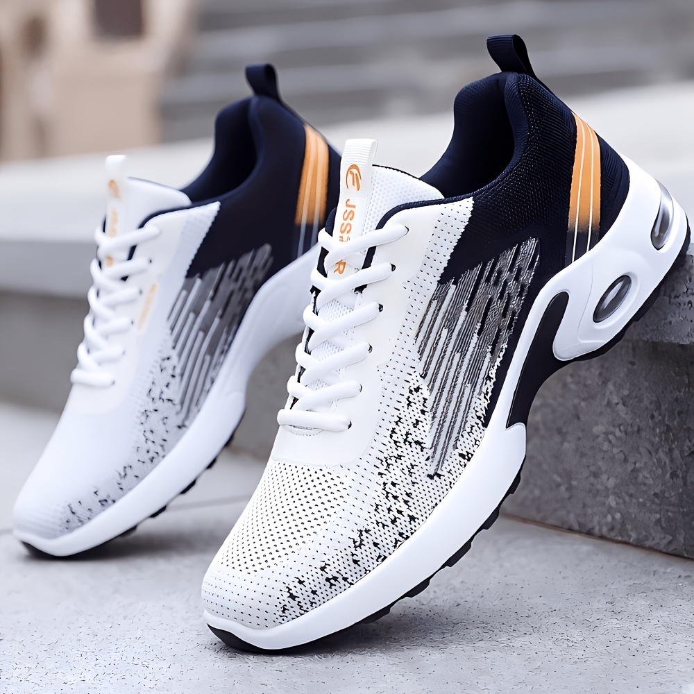 Men Breathable Flying Woven Me - Shock Absorbing Gym Trainers 评论和价格