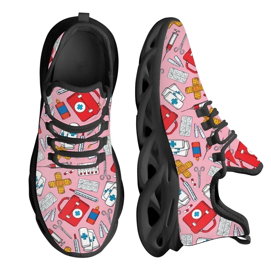Custom Made Red Medical Box De - Knit Fabric Lace Up Sneakers 评论和价格