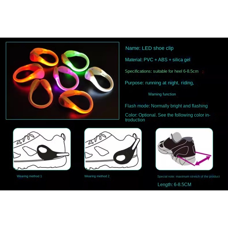 2024 Luminous Shoe Clip Light  - Reflective Night Running Shoes 评论和价格