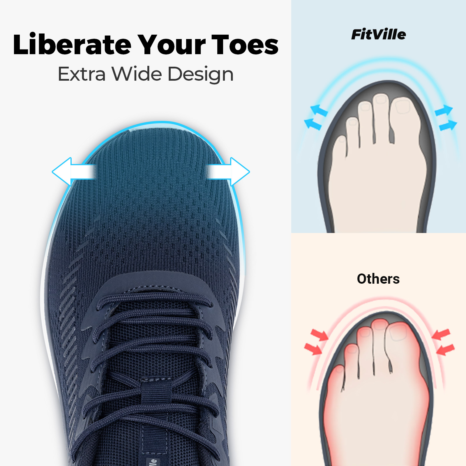 FitVille Men's Walking Shoes L - Breathable Mesh Athletic Shoes 评论和价格