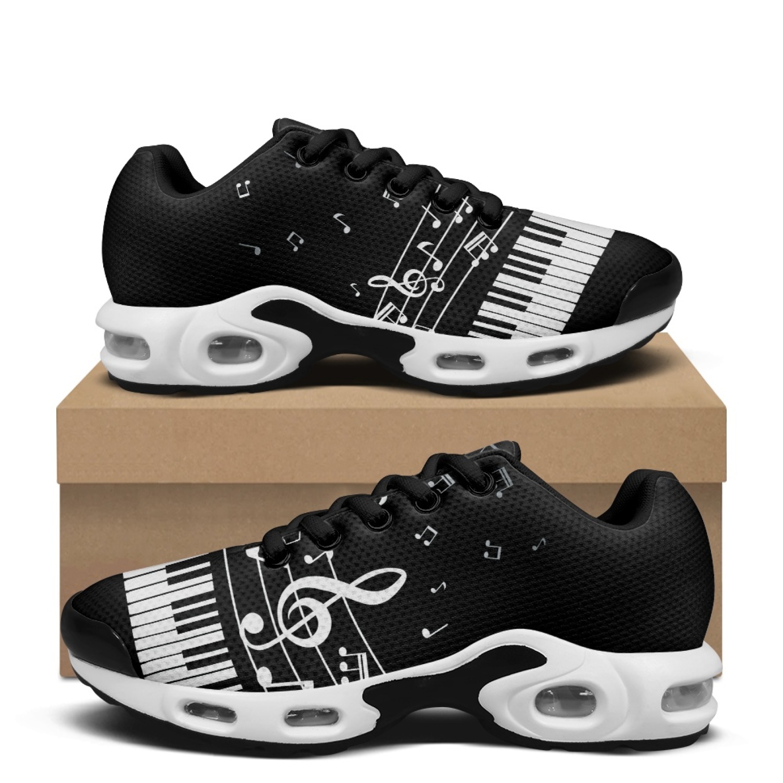 PENSTROLL Piano Music Notes Mo - Air Cushion Jogger Shoes Men 评论和价格