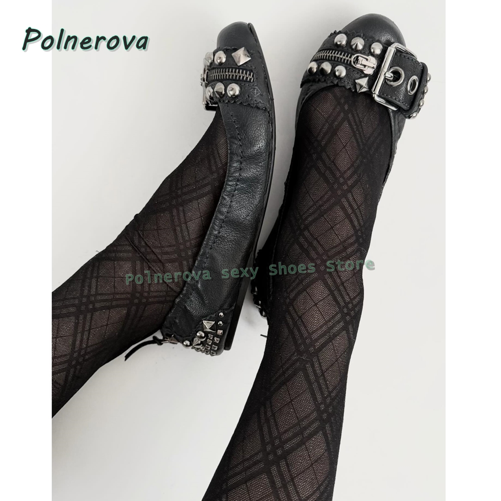 Rivet Belt Buckle Mary Jane Sh - Women'S Shoes 评论和价格