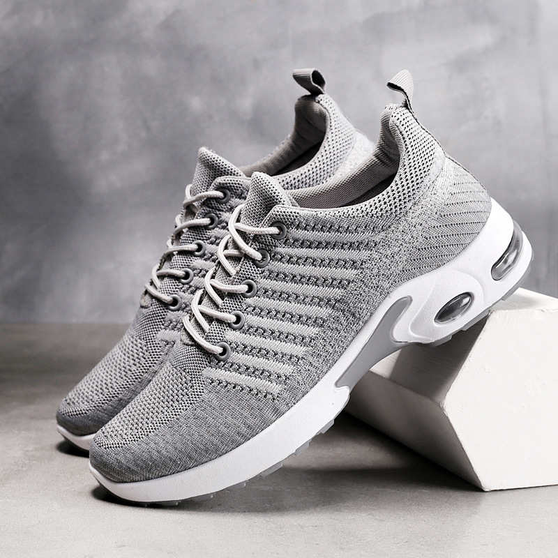 Men's Sneakers Knit Shoes Fash - Knit Fabric Lace Up Sneakers 评论和价格