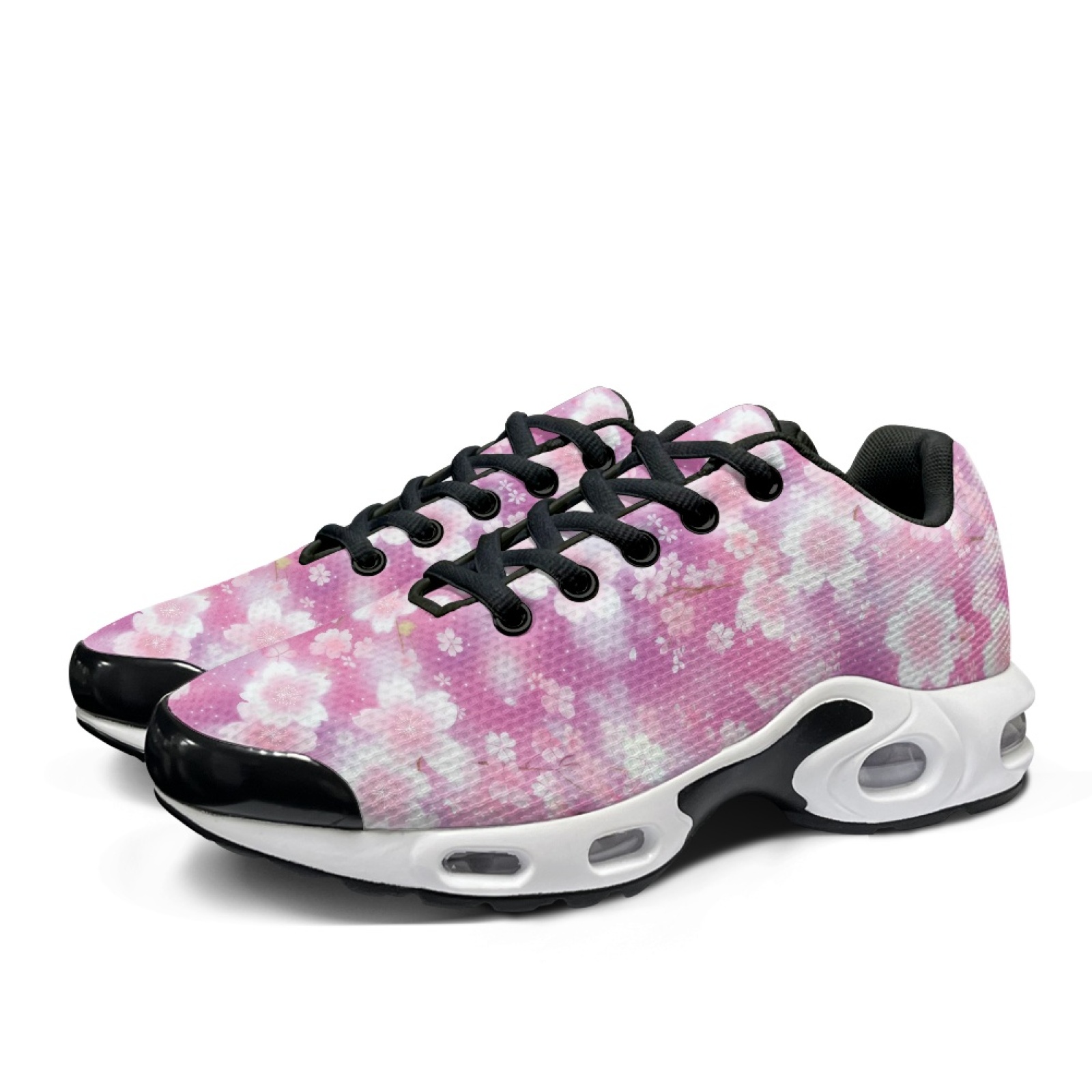 PENSTROLL Pink Floral Pattern  - Air Cushion Jogger Shoes Men 评论和价格